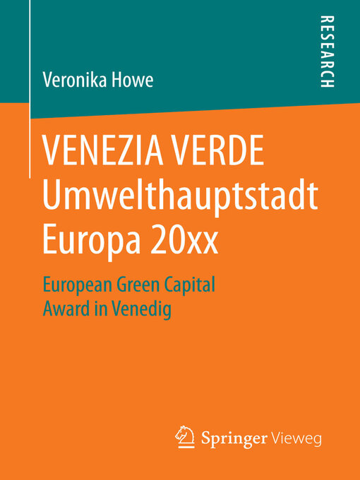 Title details for VENEZIA VERDE Umwelthauptstadt Europa 20xx by Veronika Howe - Available